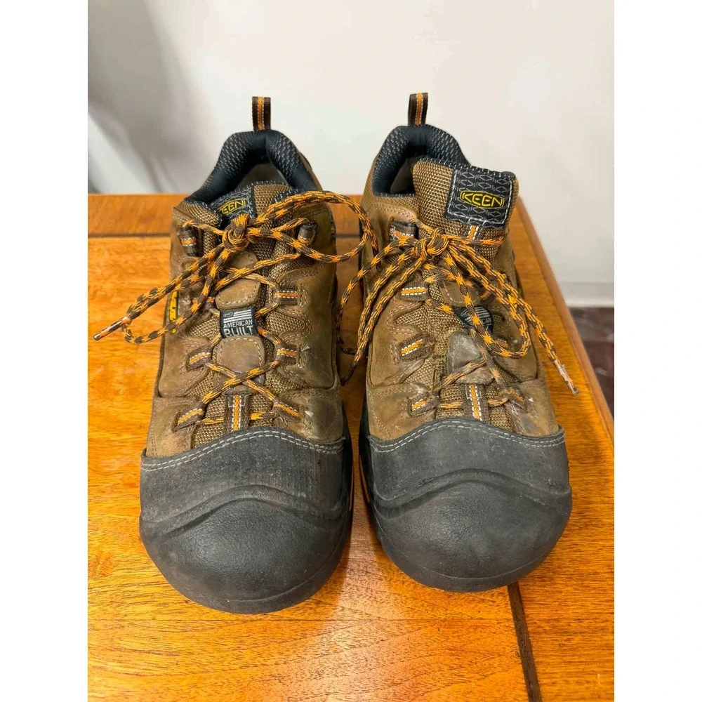 Keen Utility Mens 11.5 D American Built Brown Leather Steel Toe Work Shoes EH